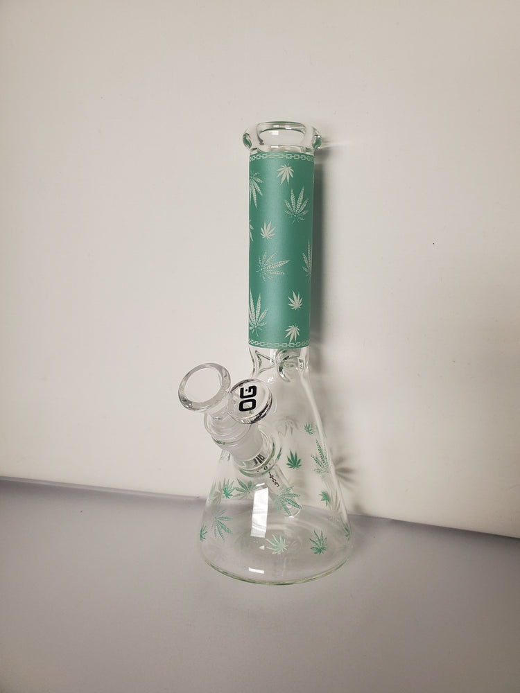 10" Glow in the Dark Beaker with Leafs