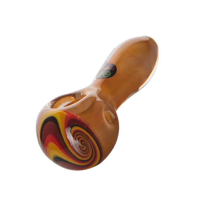 4" Cheech Amber Swirl Glass Handpipe