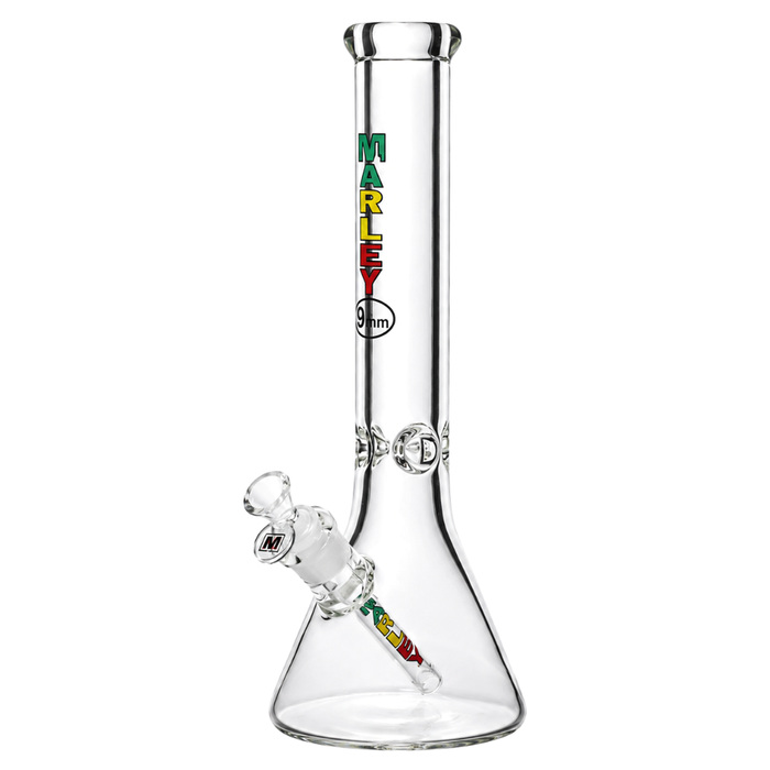 16" 9mm Marley Coloured Logo Beaker - Rasta