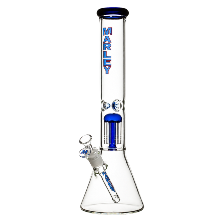 16" 7mm Marley Tree Perc Beaker - Blue
