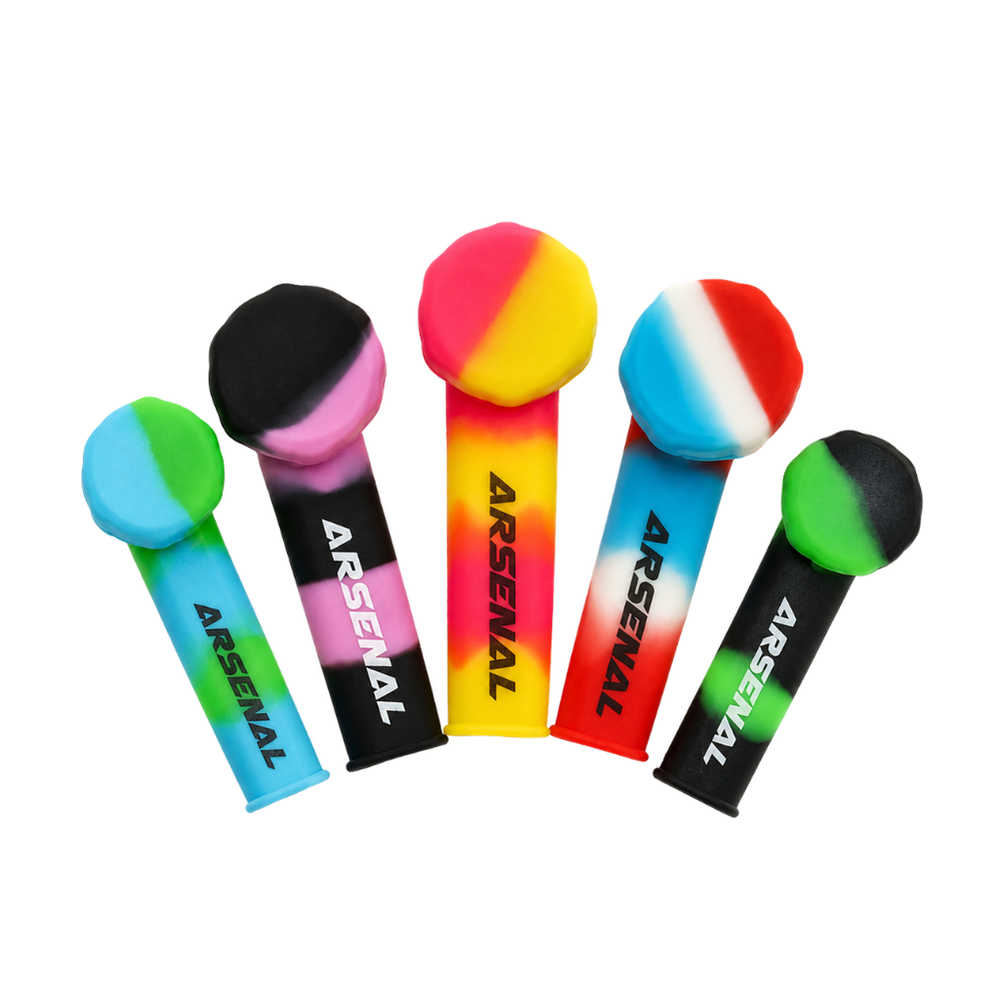 4" Arsenal Vibrant Mix Silicone Spoon Pipe
