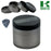 Kannastor Solid Top / Solid Body Gunmetal 2.5" 4-Piece Grinder