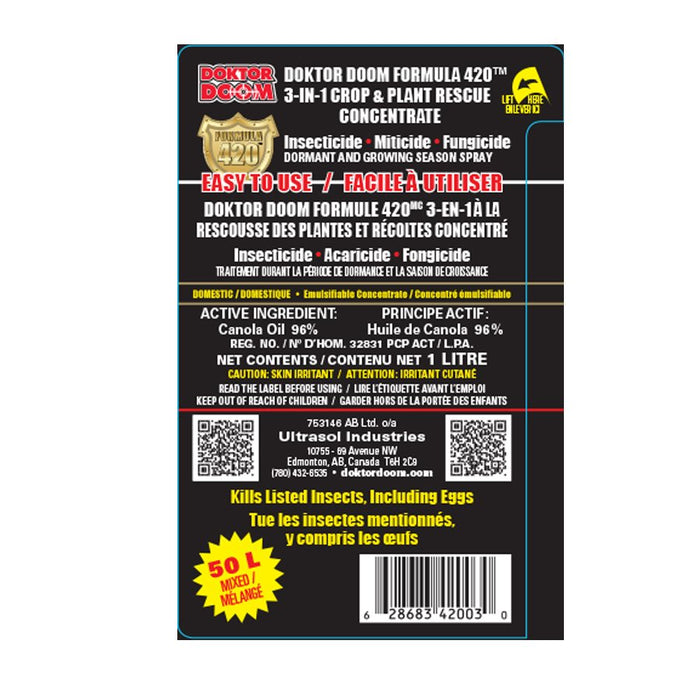 Doktor Doom Formula 420 3-In-1 Plant / Crop Rescue Conc. 1L