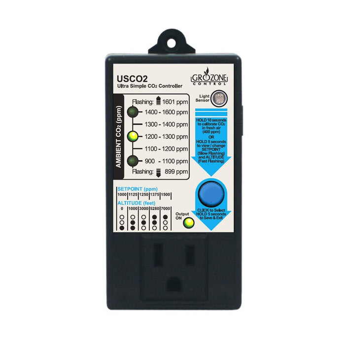 Grozone USCO2 Ultra Simple CO2 Controller 0-1600PPM