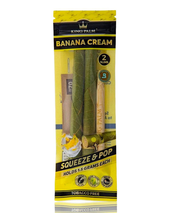 King Palm Mini Pre-Roll Pouch, 2 per pack - Banana Cream