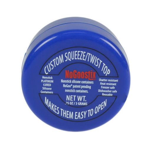 NoGoo Nonstick Silicone Blue Custom Jar