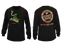 Raw Men's Smoking Iguana Black Long Sleeve T-Shirt